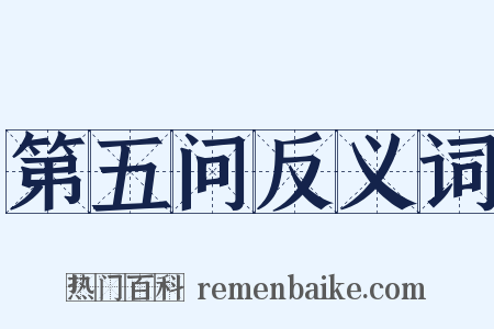 第五问反义词是什么意思的图片